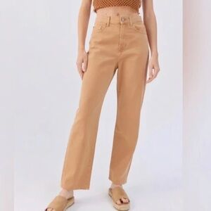 Urban Outfitters Straight Leg Tan cowboy faded sand brown denim Jeans size 25